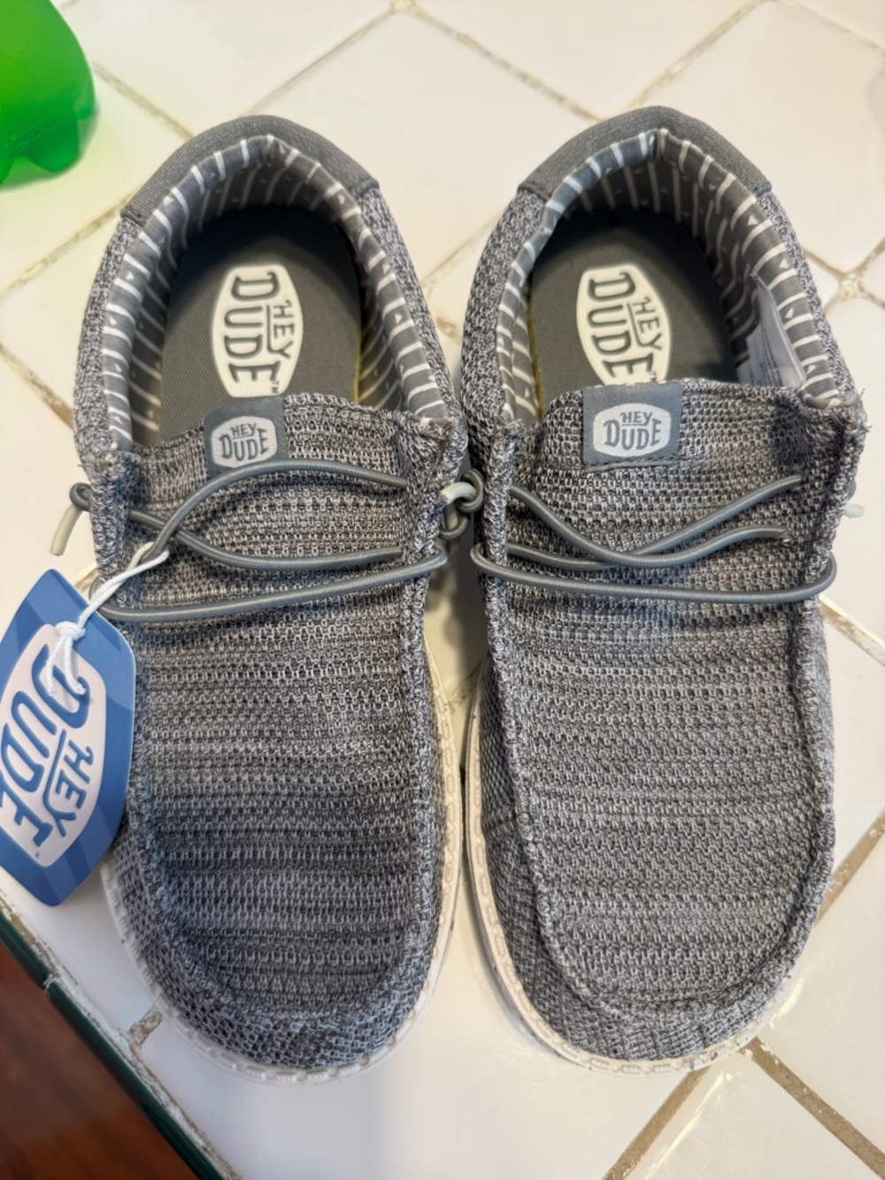 Kids Size J4 Hey Dude Grey Wally
